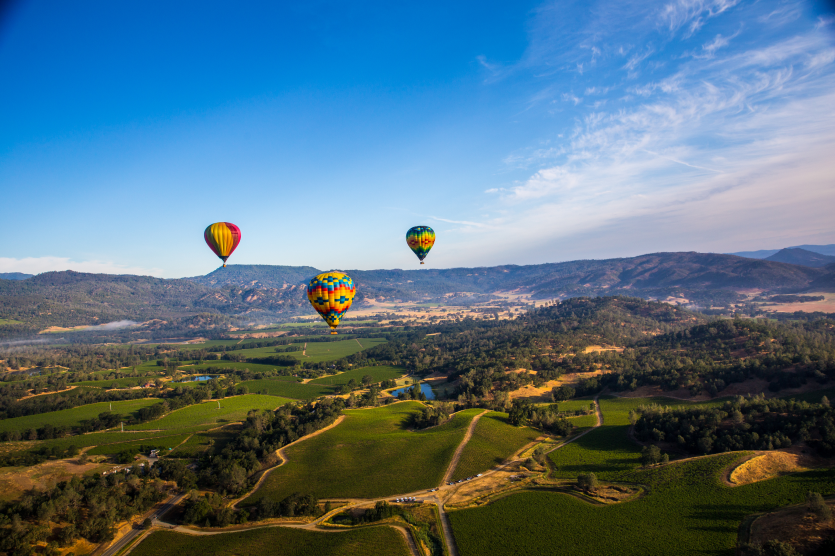 : About to fly - Hot Air Balloon Trip in Napa Valley, California USA - Tailored, affordable home insurance in The Golden State