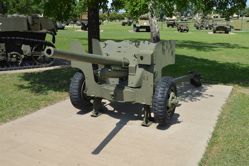 M1 57 millimetre antitank gun used during World War II located on Fort Hood – best car insurance in Texas.